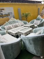 BRAND NEW TOP QUALITY TURKISH 7 SEATER IMPORTED ROYAL CHAIR WITH 3 IN 1 CENTER TABLE - Image 14