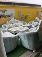 BRAND NEW TOP QUALITY TURKISH 7 SEATER IMPORTED ROYAL CHAIR WITH 3 IN 1 CENTER TABLE - Image 13