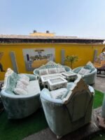 BRAND NEW TOP QUALITY TURKISH 7 SEATER IMPORTED ROYAL CHAIR WITH 3 IN 1 CENTER TABLE - Image 8