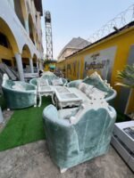 BRAND NEW TOP QUALITY TURKISH 7 SEATER IMPORTED ROYAL CHAIR WITH 3 IN 1 CENTER TABLE - Image 12