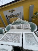BRAND NEW TOP QUALITY TURKISH 7 SEATER IMPORTED ROYAL CHAIR WITH 3 IN 1 CENTER TABLE - Image 11