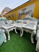 BRAND NEW TOP QUALITY TURKISH 7 SEATER IMPORTED ROYAL CHAIR WITH 3 IN 1 CENTER TABLE - Image 3