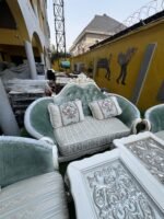 BRAND NEW TOP QUALITY TURKISH 7 SEATER IMPORTED ROYAL CHAIR WITH 3 IN 1 CENTER TABLE - Image 4