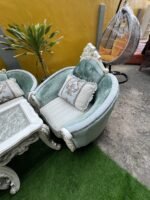 BRAND NEW TOP QUALITY TURKISH 7 SEATER IMPORTED ROYAL CHAIR WITH 3 IN 1 CENTER TABLE - Image 10