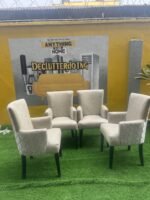 BRAND NEW TOP QUALITY LIGHT GREY DINNING CHAIRS- each - Image 6