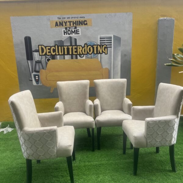 BRAND NEW TOP QUALITY LIGHT GREY DINNING CHAIRS- each
