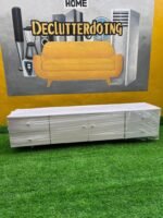 BARELY USED WHITE TV CONSOLE(015) - Image 3