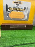 BARELY USED TOP QUALITY GLOSSY BROWN TV CONSOLE WITH DRAWER(011) - Image 5