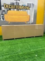 BARELY USED CREAM GLOSSY TV CONSOLE WITH DRAWER(012) - Image 7