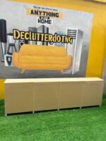 BARELY USED CREAM GLOSSY TV CONSOLE WITH DRAWER(012) - Image 5