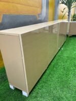 BARELY USED CREAM GLOSSY TV CONSOLE WITH DRAWER(012) - Image 2