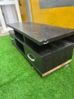 NEATLY USED LOW BLACK TV CONSOLE(016) - Image 3