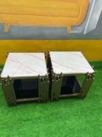 BARELY USED TOP QUALITY MARBLE TOP SIDE STOOLS(BOTH) - Image 3