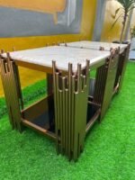 BARELY USED TOP QUALITY MARBLE TOP SIDE STOOLS(BOTH) - Image 4