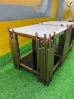 BARELY USED TOP QUALITY MARBLE TOP SIDE STOOLS(BOTH) - Image 2