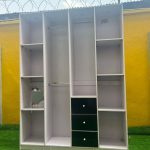 BARELY USED OPEN WARDROBE WITH SHOE AND BAG RACK(SEE PICTURE FOR DEFECT )