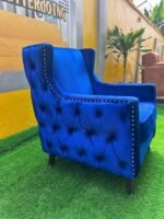 BRAND NEW BLUE MODERN ACCENT CHAIR - Image 3