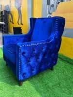 BRAND NEW BLUE MODERN ACCENT CHAIR - Image 4