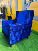 BRAND NEW BLUE MODERN ACCENT CHAIR