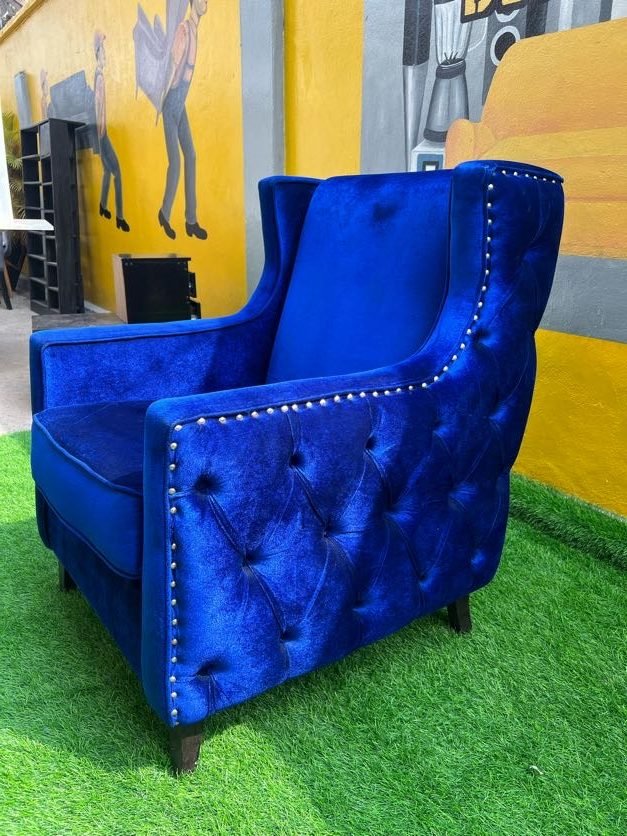 IMG_5193 BRAND NEW BLUE MODERN ACCENT CHAIR - Image 1