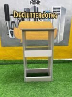 NEATLY USED WHITE&GREY BAR TABLE - Image 2