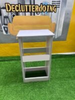 NEATLY USED WHITE&GREY BAR TABLE - Image 3