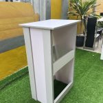 NEATLY USED WHITE&GREY BAR TABLE