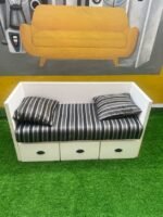BARELY USED 2 SEATER MINI COUCH WITH DRAWER