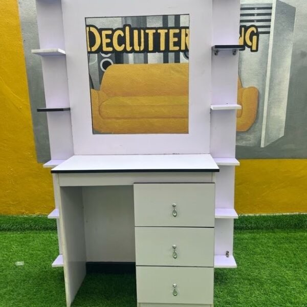 NEATLY USED WHITE DRESSING TABLE WITHOUT MIRROR