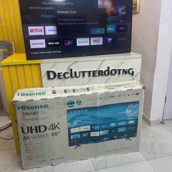 RELATIVELY NEW 55" HISENSE 4K UHD SMART TV (A6 SERIES) (55A6G)