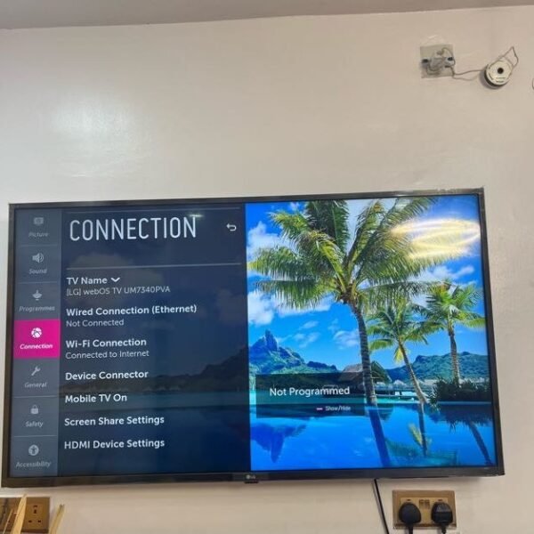 BARELY USED 50" LG WEB OS SMART TV(UM7340PVA)