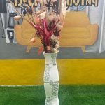 BARELY USED COLORFUL ARTIFICIAL FLOWER PLANT