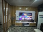 Barely used tv console with wall cladding (size not indicated) - Image 3