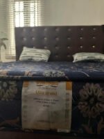 Barely Used 6by6 Bedframe with semi orthopedic mattress and side drawer - Image 3
