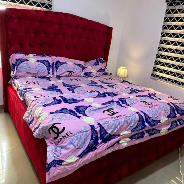 Barely used 6by6 bed frame and foam (kings size) with one side drawer and lamp..