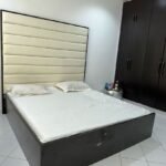 Neatly used 6by7 Cream bedframe with mattress - Image 4