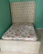 Barely used 4by6 bedframe with semi orthopedic mattress