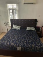 Barely Used 6by6 Bedframe with semi orthopedic mattress and side drawer - Image 4