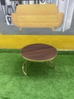 Barely Used Iron Table With Wooden Top - Image 2
