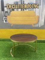 Barely Used Iron Table With Wooden Top - Image 4