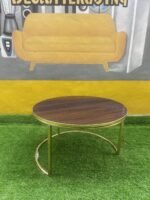 Barely Used Iron Table With Wooden Top