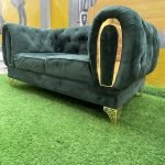 Barely Used Green 2 Seater Sofa - Image 3