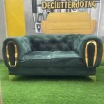 Barely Used Green 2 Seater Sofa - Image 2