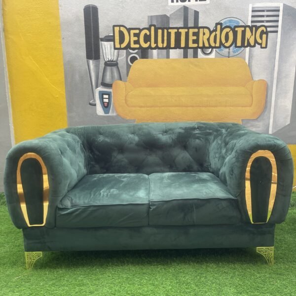 Barely Used Green 2 Seater Sofa