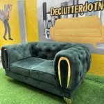 Barely Used Green 2 Seater Sofa - Image 6