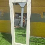 Barely Used White Wooden Mirror(003)