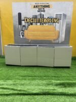 Barely Used Top Quality High Glossy Wood TV Console - Image 4