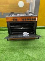 Brand New Scanfrost 90x60 4 Gas Burner + 2 Electric Hotplate Standing Cooker Wood Finish(SFC9425NGF) - Image 6