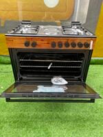 Brand New Scanfrost 90x60 4 Gas Burner + 2 Electric Hotplate Standing Cooker Wood Finish(SFC9425NGF) - Image 2