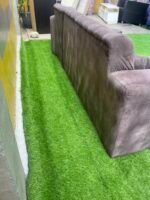 Barely Used Top Quality V Shape Sofa Set With Ottoman - Image 24